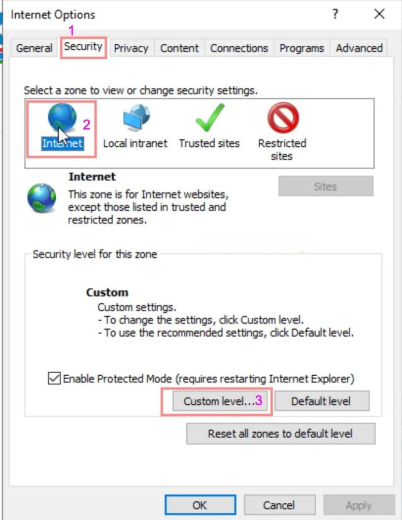 Fix "current security settings do not allow this file to be downloaded" in Internet Explorer 2 security settings internet explorer 2