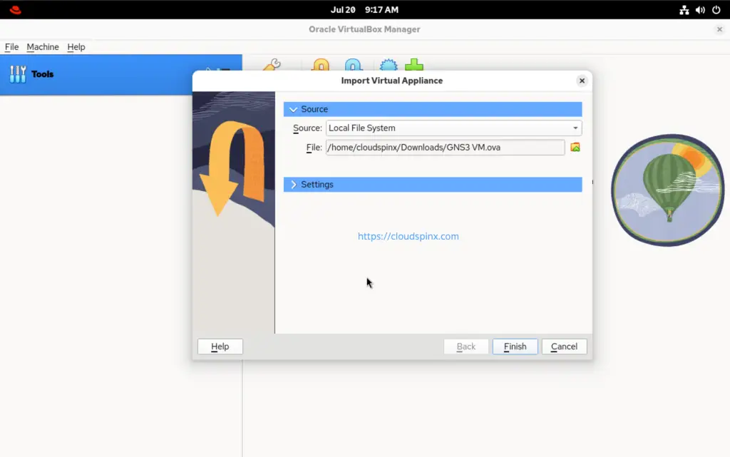How To Run GNS3 VM on Oracle VirtualBox 04