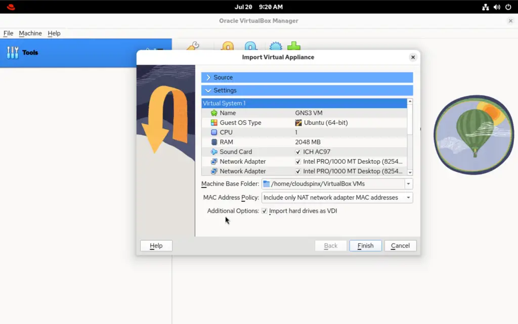 How To Run GNS3 VM on Oracle VirtualBox 05