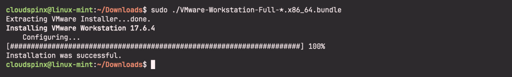How to Install VMware Workstation Pro on Linux Mint 05