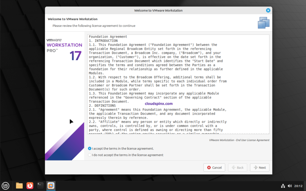 How to Install VMware Workstation Pro on Linux Mint 07