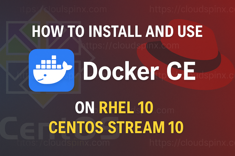 How to Install and Use Docker CE on RHEL CentOS Stream 10 featured
