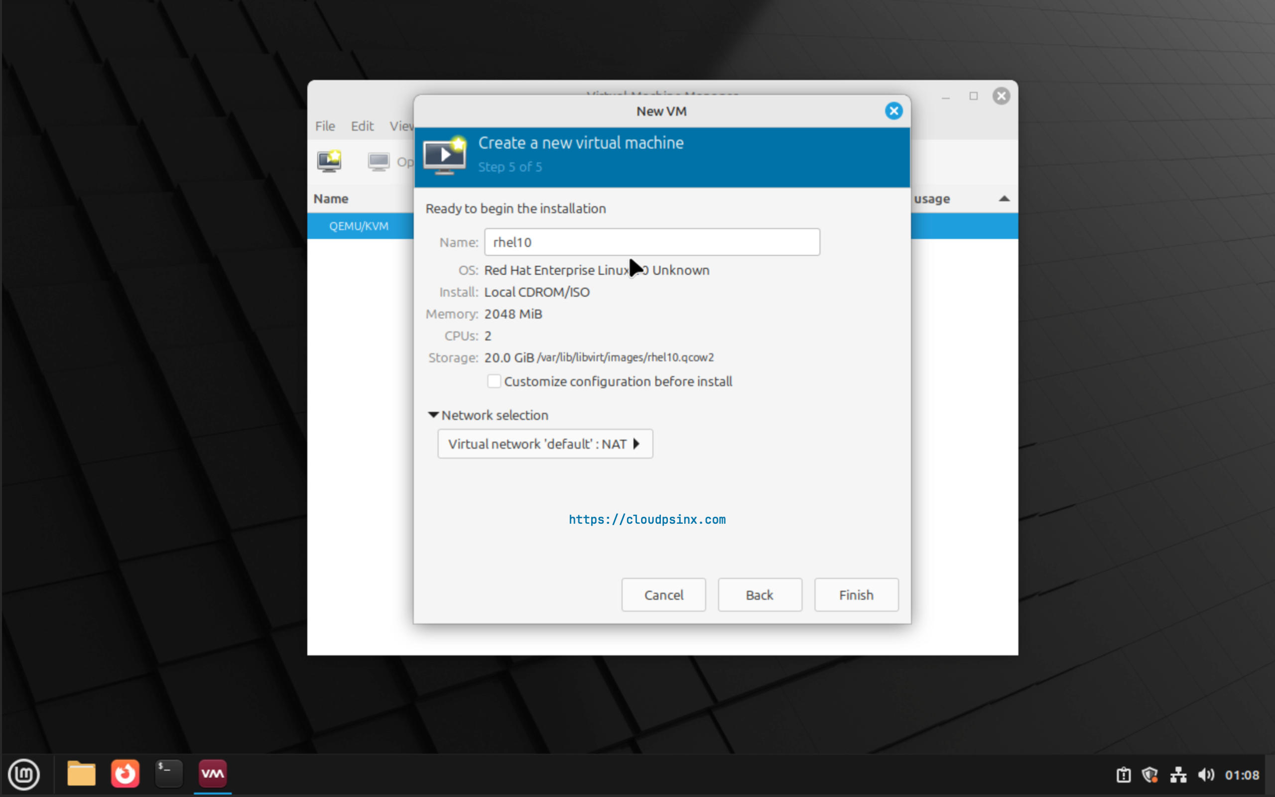 Install KVM with Virt Manager on Linux Mint 22 08 scaled 1