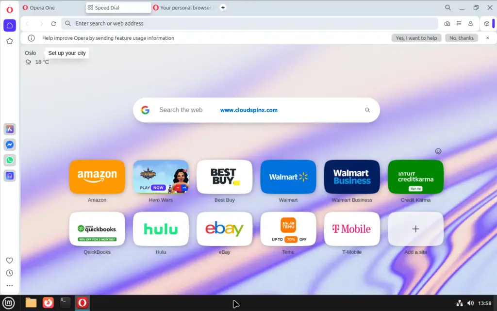 Install Opera Web Browser on Linux Mint 22 04