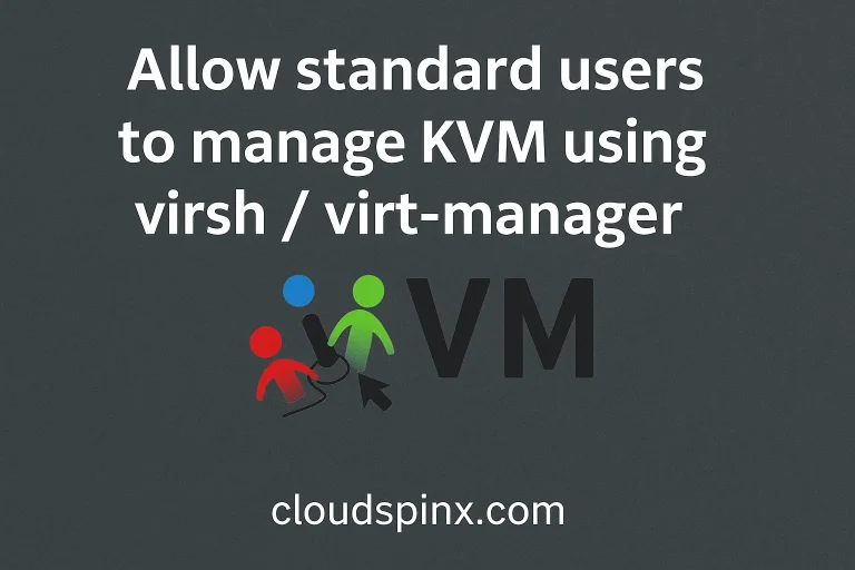 allow standard users manage kvm