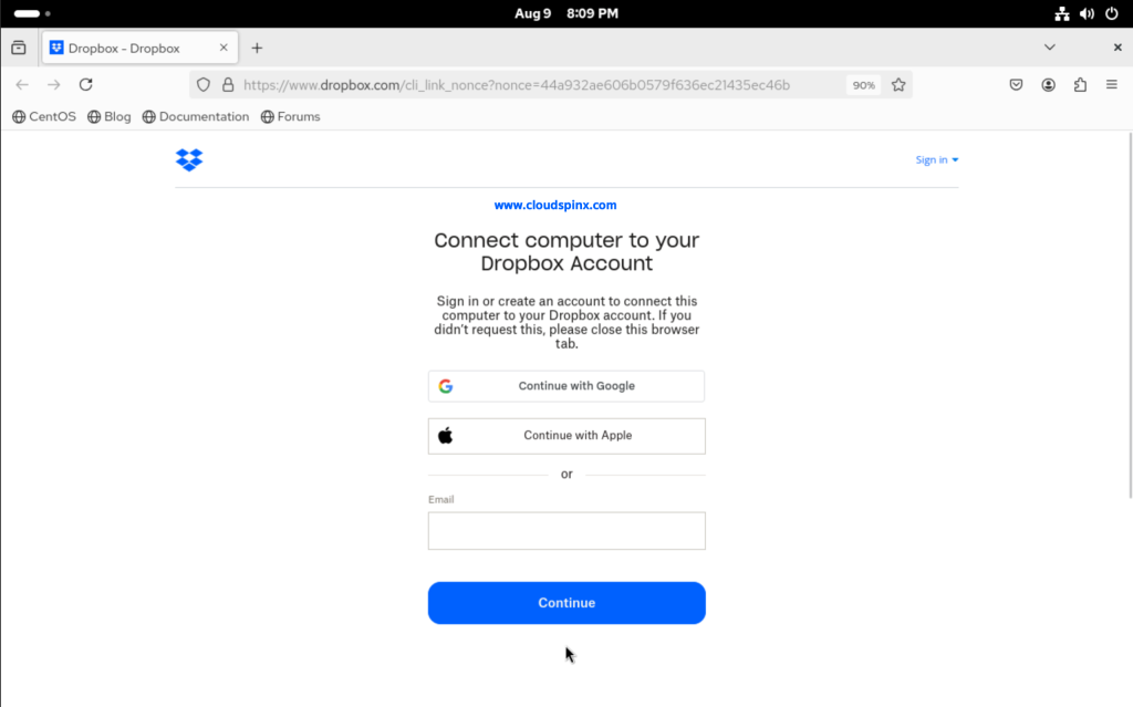 Configure Dropbox Client on Rocky Linux 10 CentOS Stream 10 03 scaled 1