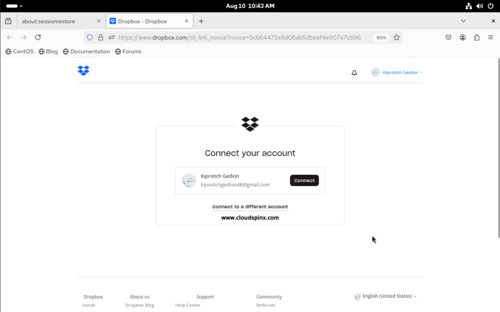 Configure Dropbox Client on Rocky Linux 10 CentOS Stream 10 06 scaled 1