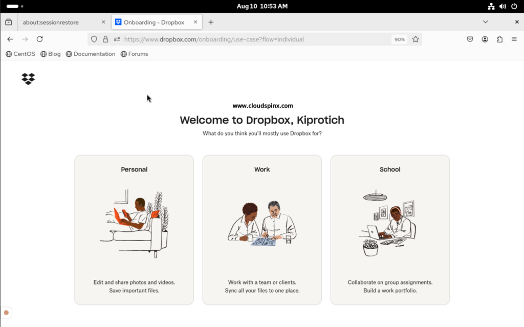 Configure Dropbox Client on Rocky Linux 10 CentOS Stream 10 08 scaled 1