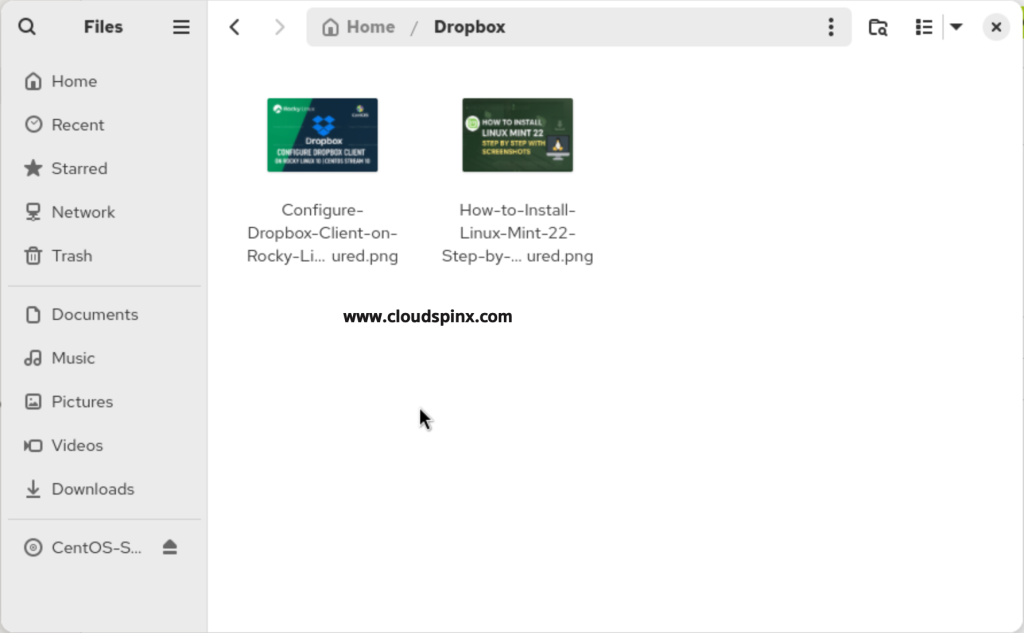 Configure Dropbox Client on Rocky Linux 10 CentOS Stream 10 11
