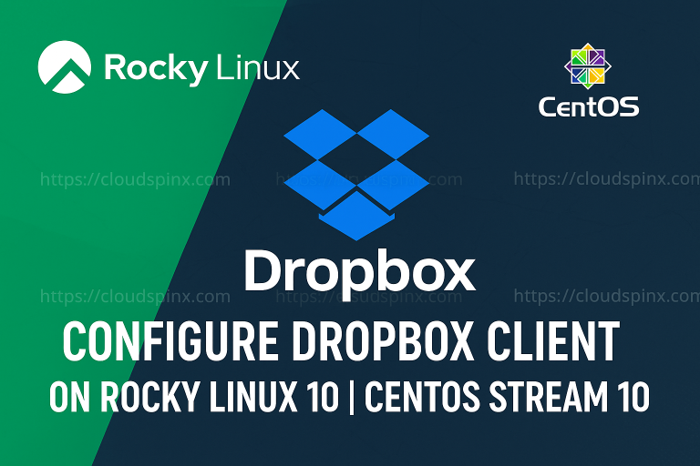 Configure Dropbox Client on Rocky Linux 10 CentOS Stream 10 featured