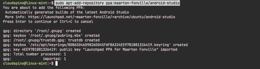 How To Install Android Studio on Linux Mint 22 02