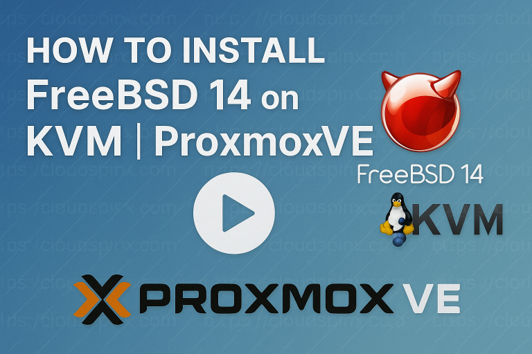 How To Install FreeBSD 14 on KVM Proxmox VE featured