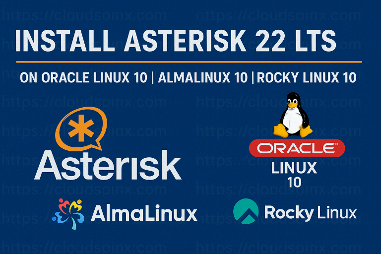 Install Asterisk 22 LTS on Oracle Linux 10 AlmaLinux 10 Rocky Linux 10 featured