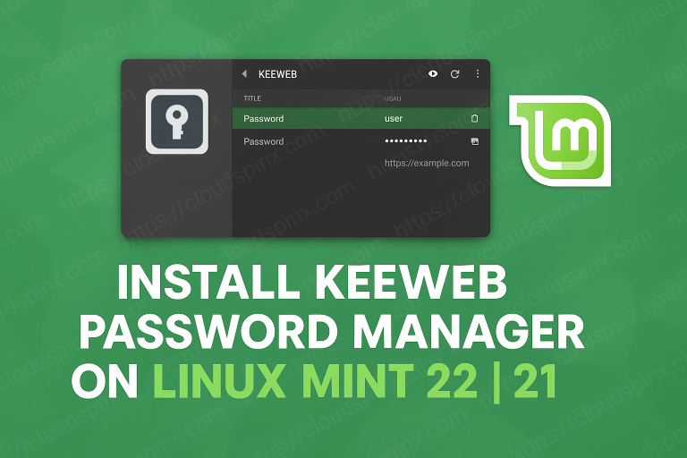 Install Keeweb Password Manager on Linux Mint 22 21 featured