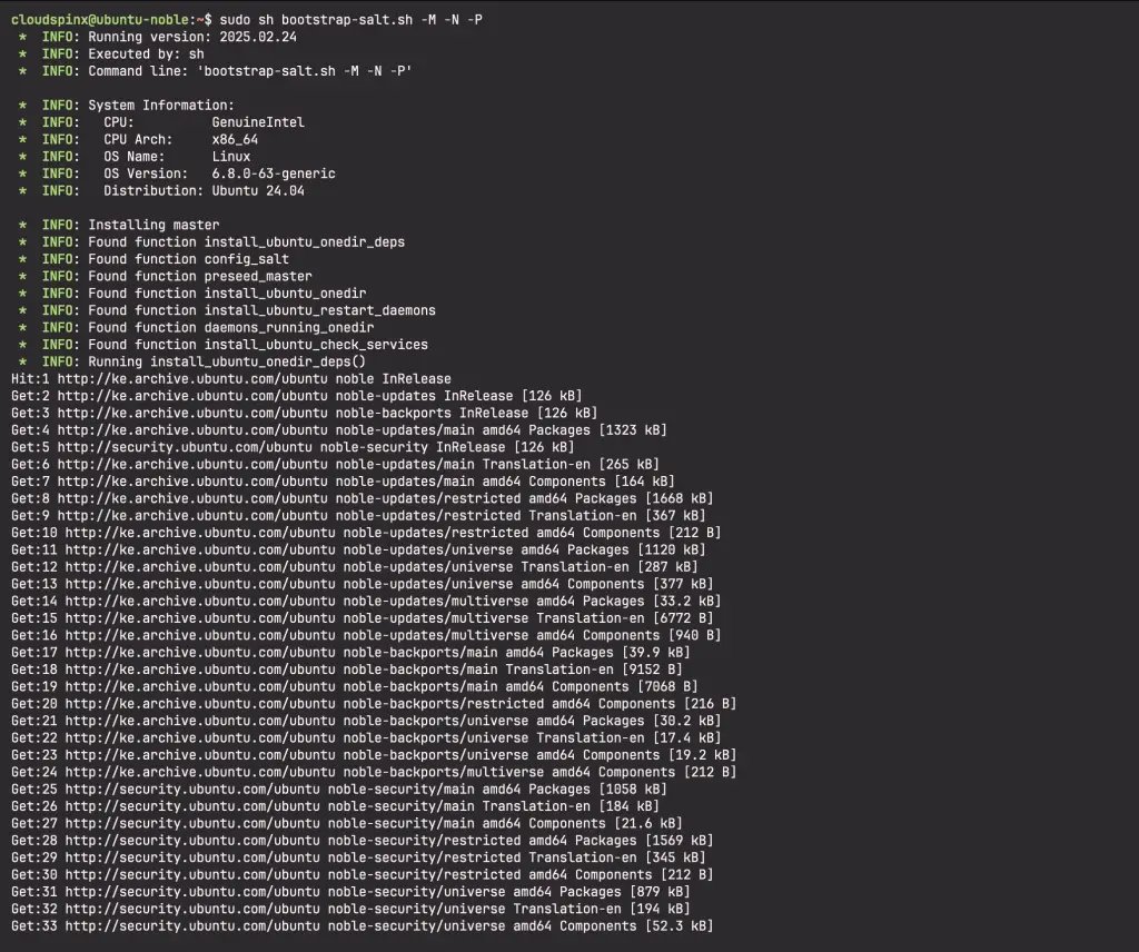 Install Saltstack Master Minion on Ubuntu 24.0 02
