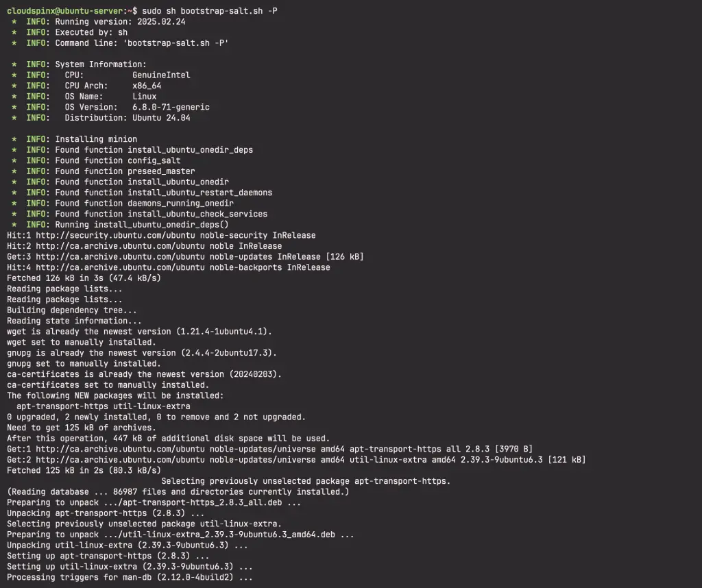 Install Saltstack Master Minion on Ubuntu 24.0 04