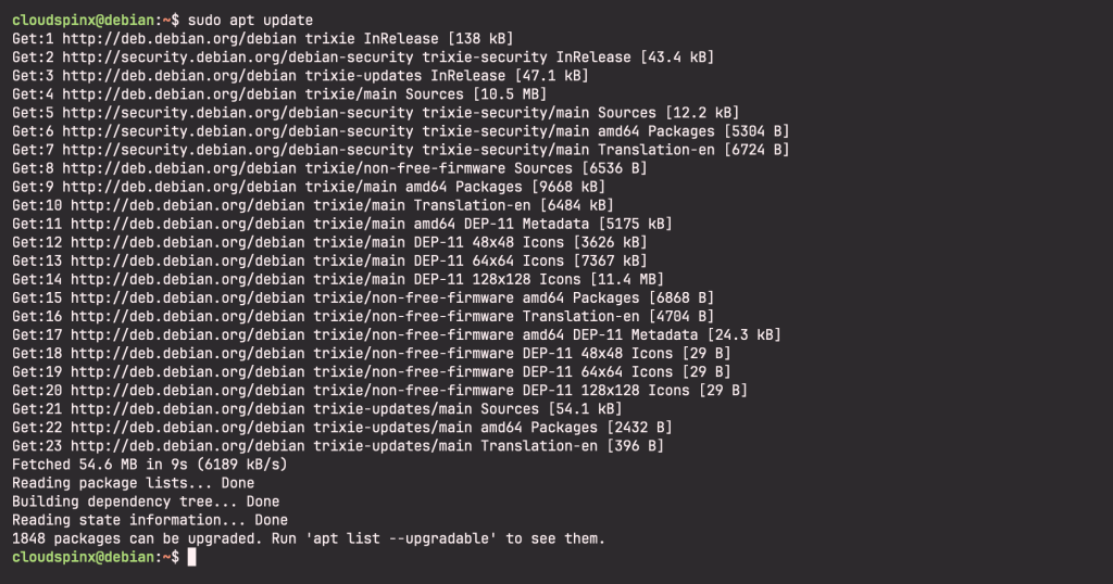 Upgrade to Debian 13 Trixie from Debian 12 Bookworm 03