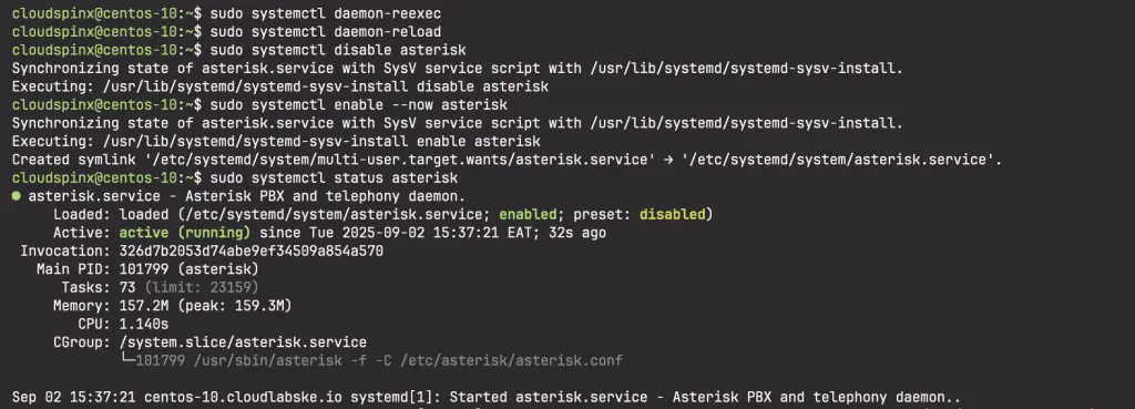 How To Install Asterisk 22 LTS on CentOS Stream 10 RHEL 10 11