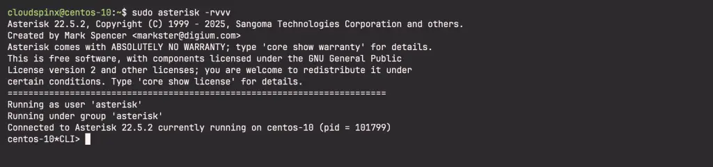 How To Install Asterisk 22 LTS on CentOS Stream 10 RHEL 10 12
