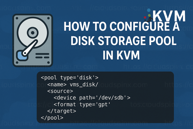 How to Configure a Disk Storage Pool in KVM featured