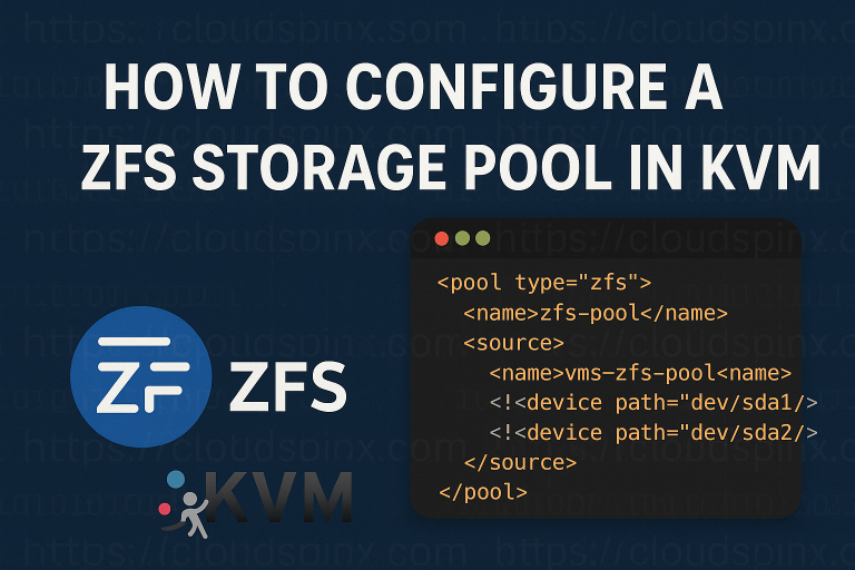 How to Configure a ZFS Storage Pool in KVM featured