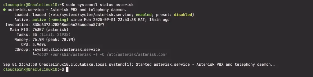 Install Asterisk 22 LTS on Oracle Linux 10 AlmaLinux 10 Rocky Linux 10 10