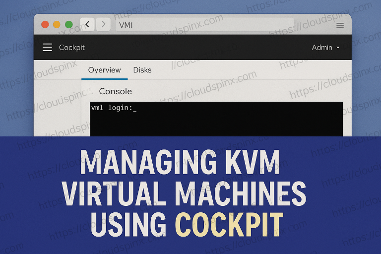 Managing KVM Virtual Machines using Cockpit featured