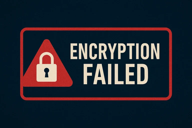 encryption failed