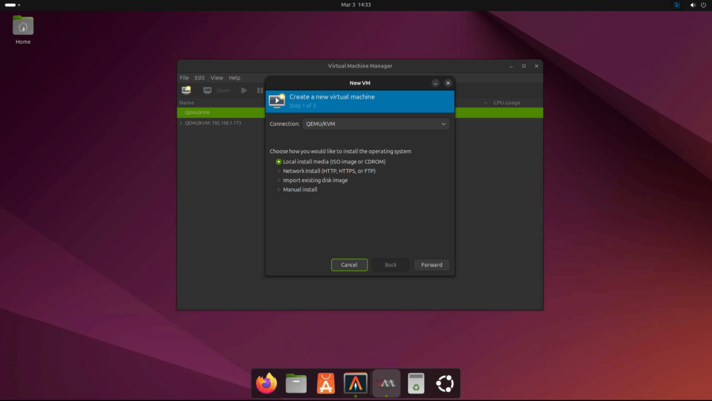 vm management using virt manager 04