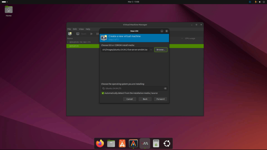 vm management using virt manager 09