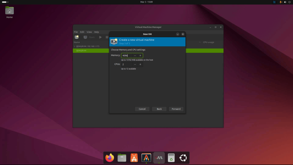 vm management using virt manager 10