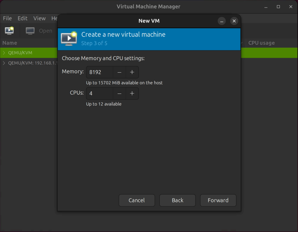 vm management using virt manager 44