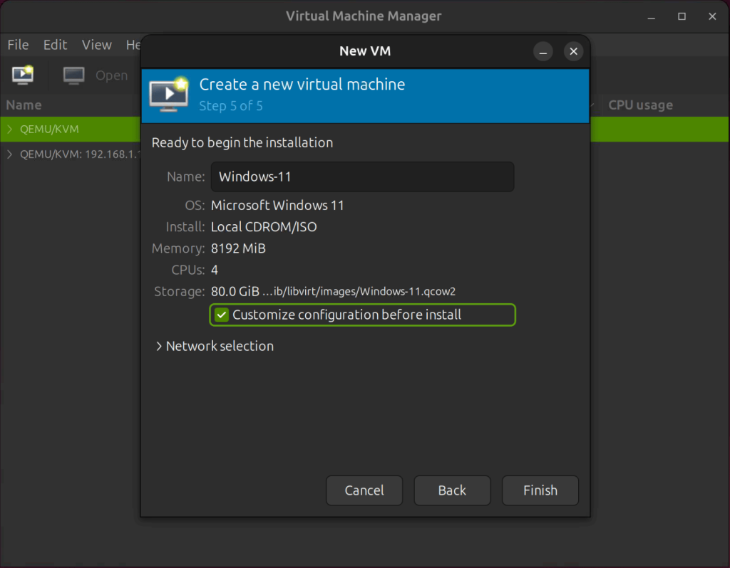 vm management using virt manager 46