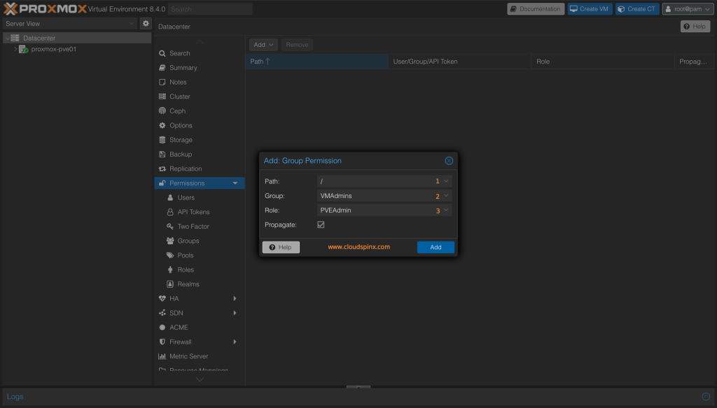 Create Users Groups and Assign Permissions in Proxmox VE 09 scaled 1