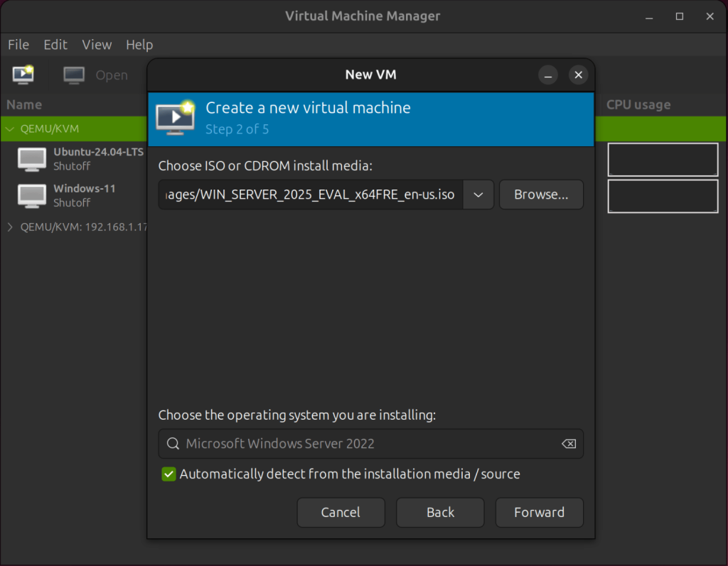 vm management using virt manager 79