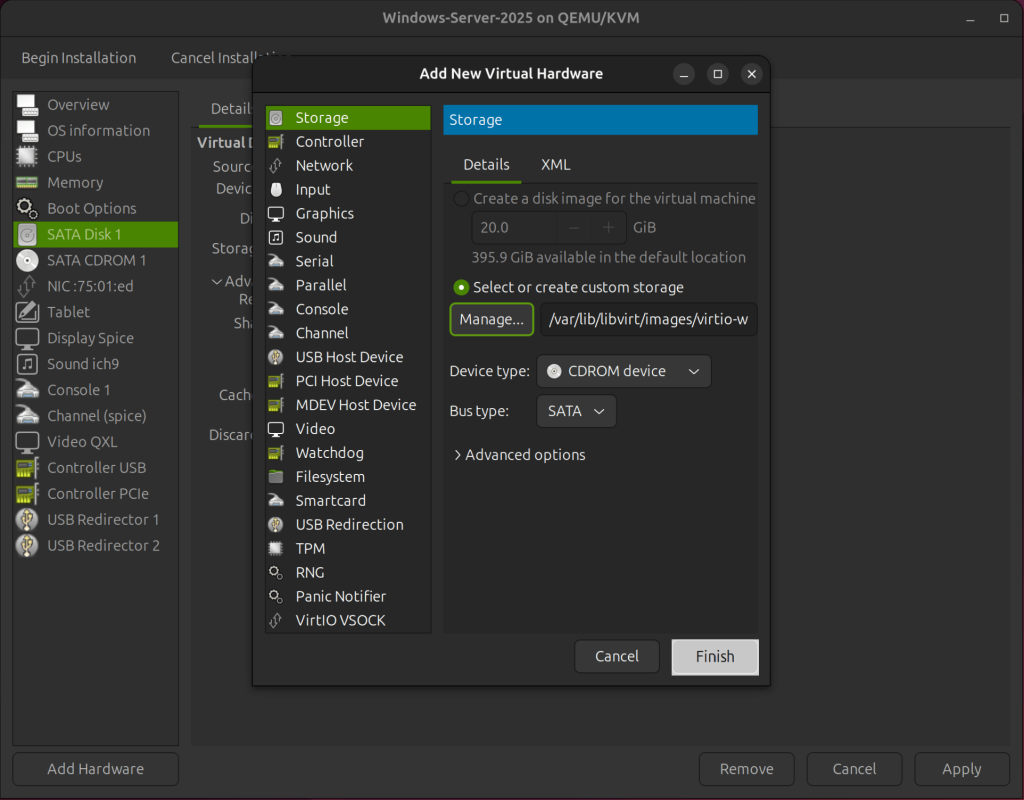 vm management using virt manager 84