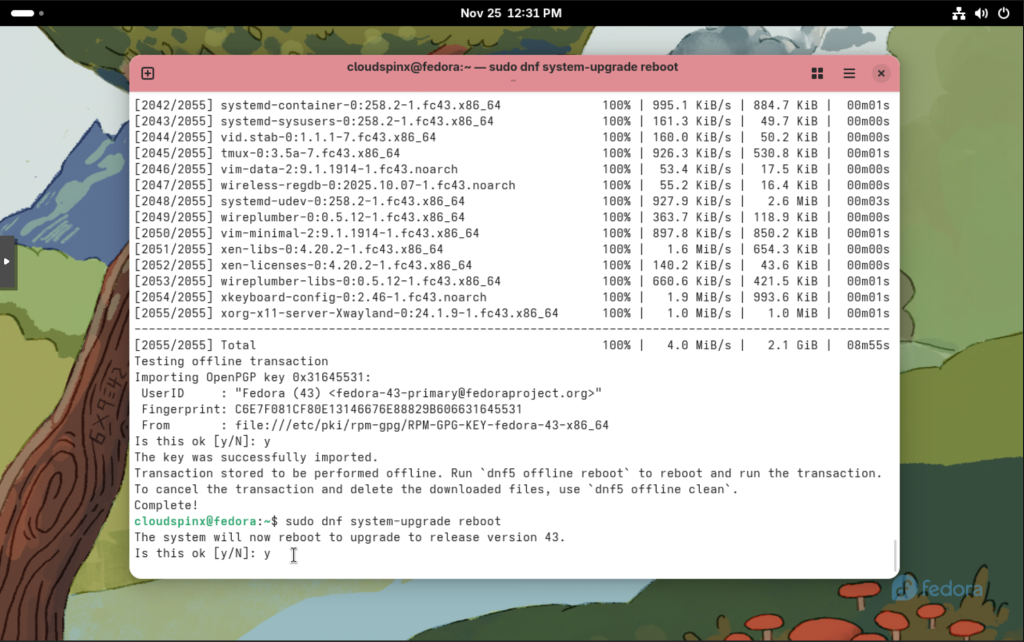 How to Upgrade to Fedora 43 from Fedora 42 05