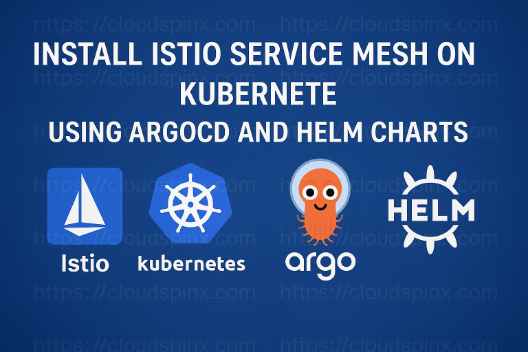 Install Istio Service Mesh on Kubernetes using Argo CD and Helm Charts featured