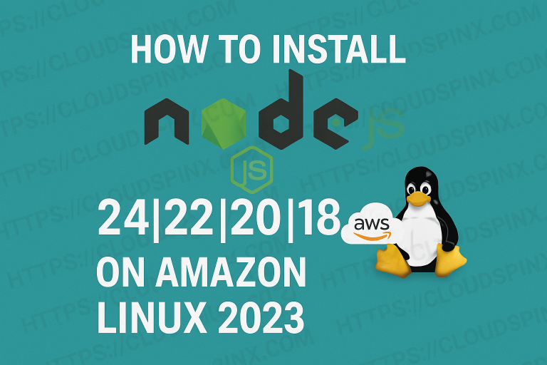 How To Install Node.js on Amazon Linux 2023 featured