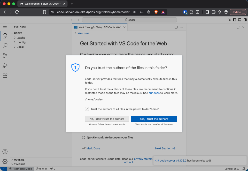 How To Run VSCode Code Server on Kubernetes using Helm 5 How To Run VSCode Code Server on Kubernetes using Helm 06