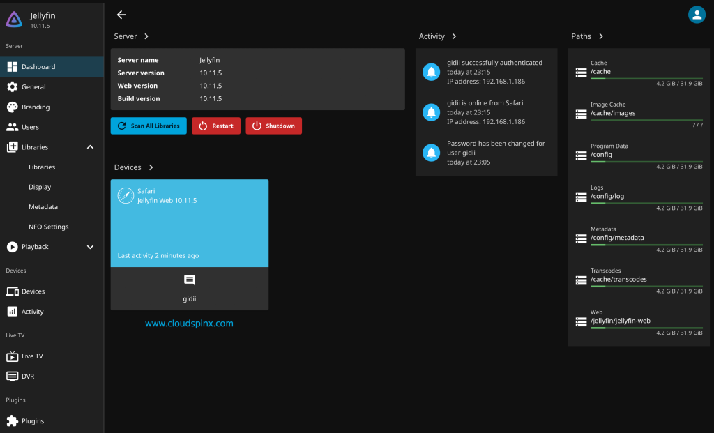 Install Jellyfin Media Server on rhel rocky alma centos 08
