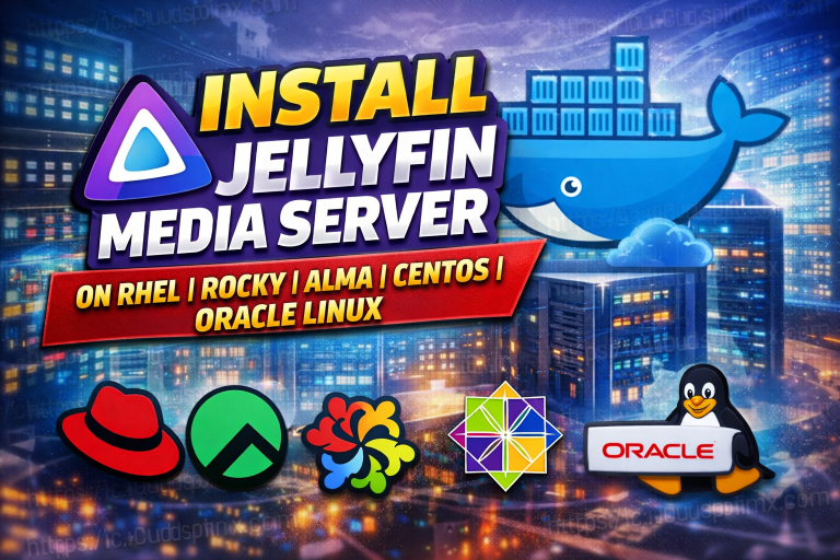 Install Jellyfin Media Server on rhel rocky alma centos featured