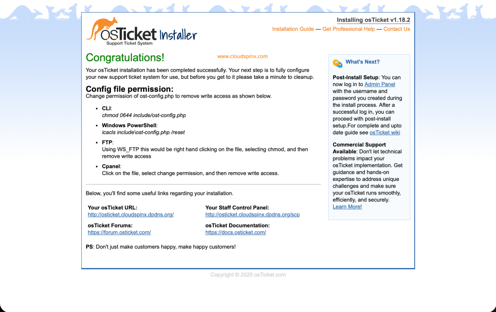 Install osTicket on Rocky Linux AlmaLinux 04