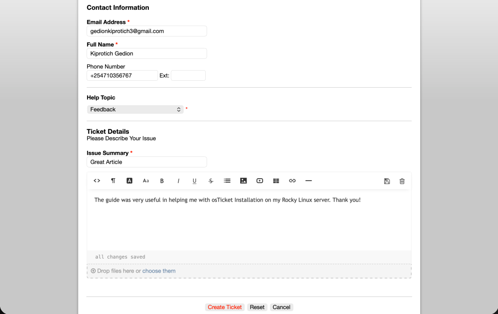 Install osTicket on Rocky Linux AlmaLinux 08