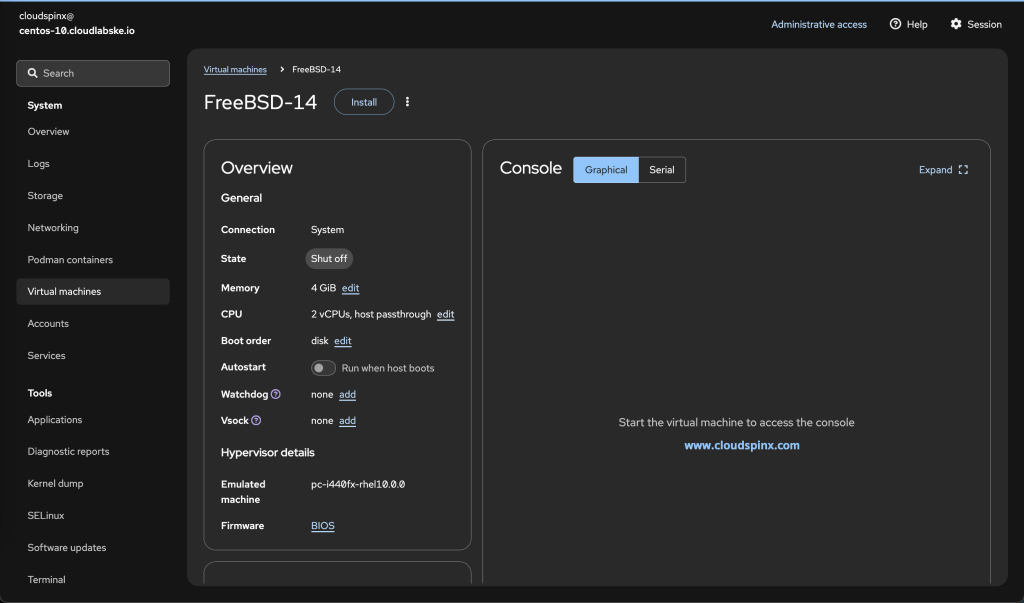 How To Install FreeBSD 14 on KVM Proxmox VE 11 1024x603 1
