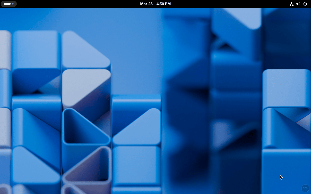GNOME desktop Activities overview on Arch Linux showing dock and application grid