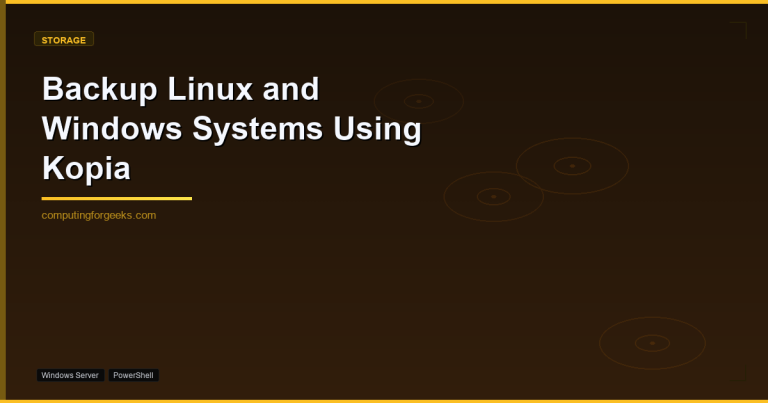 backup linux and windows systems using kopia 1