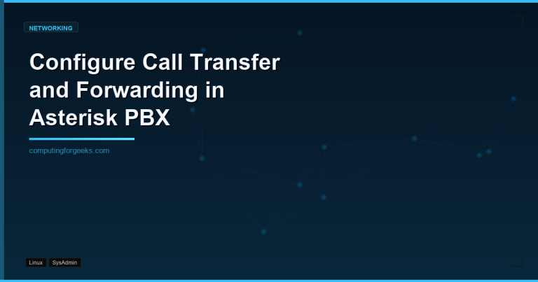 configure call transfer and forwarding in asterisk pbx