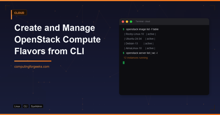 create and manage openstack compute flavors from cli