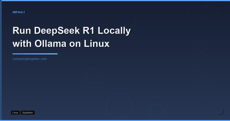 DeepSeek R1 running locally with Ollama on Rocky Linux 10